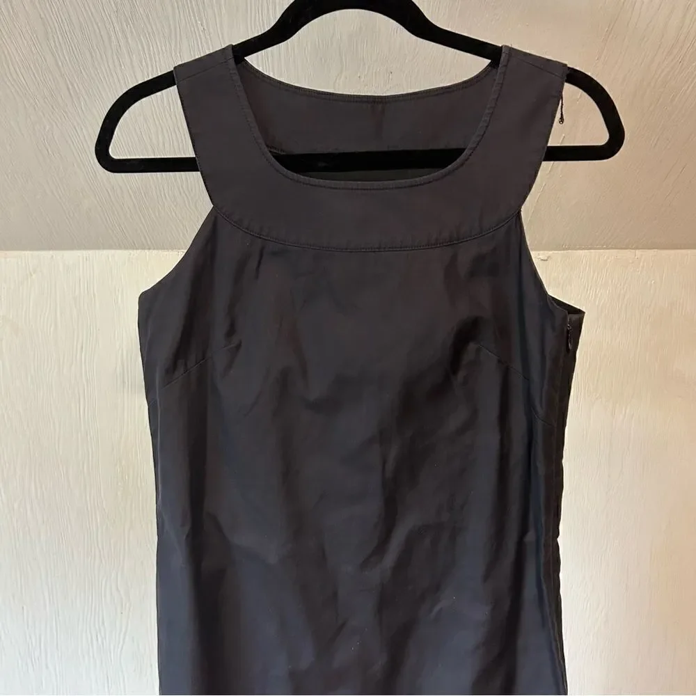 J.Crew Vintage Poplin Mini Shift LBD Black Mini Dress